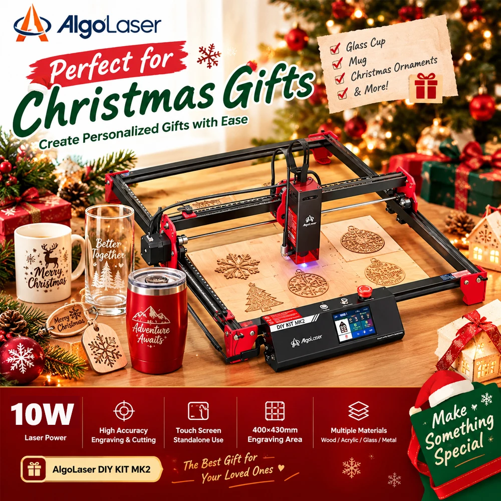 AlgoLaser, incisore e tagliatrice laser da 10 W, con schermo touchscreen da 3, 5 pollici