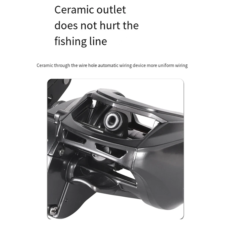 Baitcasting Fishing Reel, Magnetic Braking System Baitcaster Reel,7.2:1 Speed Double Shielded Stainless Steel Right Hand Durable