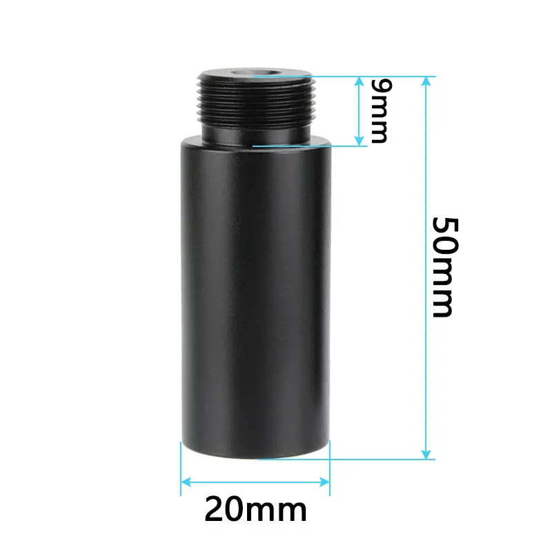 CAMVATE 2 قطعة الألومنيوم مايكرو رود 20 مللي متر 2 "طويل كاميرا قضيب مع 5/8"-27 أنثى إلى 5/8 "-27 ذكر ميكروفون مسمار ملولب محول