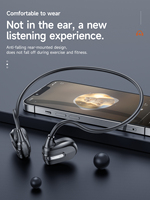 HOCO ES63 Air Conduction Earphones Bluetooth Headphones Bass Earbuds Music Sports Open Ear Hook Headsets with microphone black