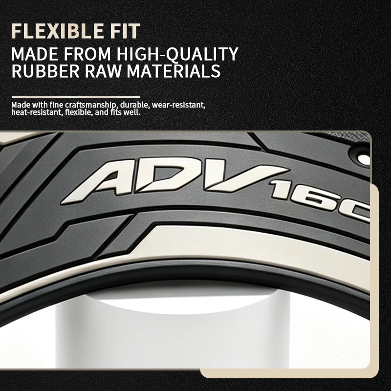 Scooter Modification Parts, Dirt-Proof Pedal Cover Rubber Anti-Slip Floor Foot Mat Fits Honda ADV160 2021-2024