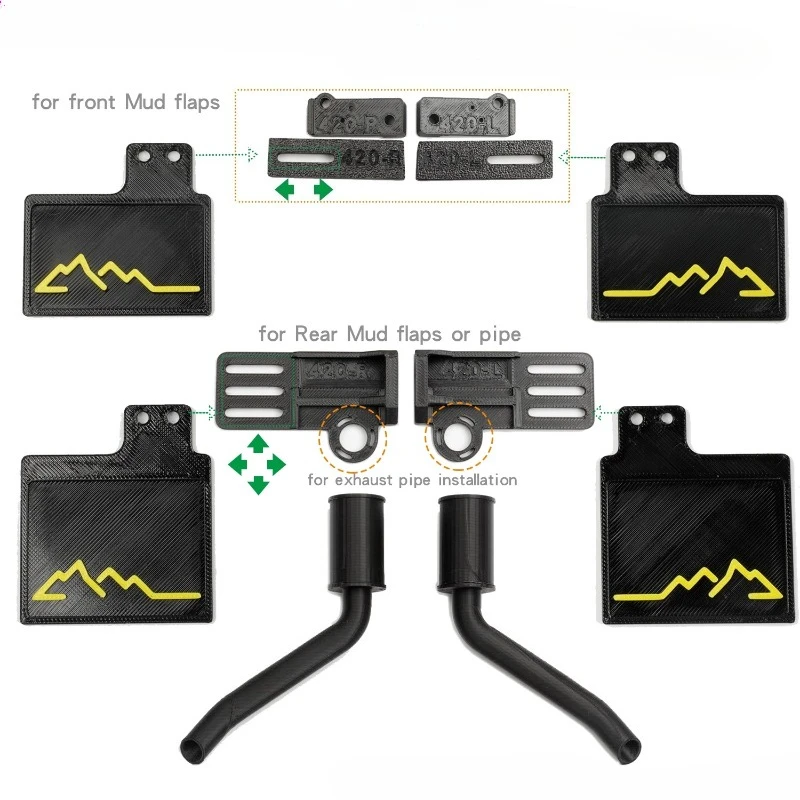 فيلم واقي الطين المقلد لملحقات حماية الجمل 1/10 FMS FCX10