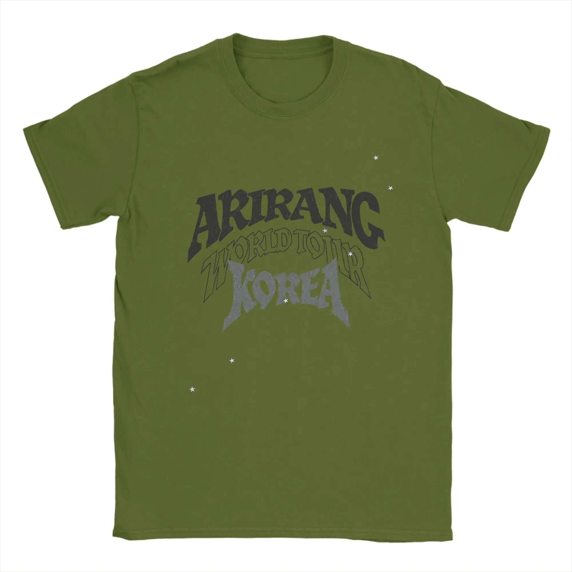 Arirangs World Tour T-Shirt for Men  Funny Pure Cotton Tee Shirt Round Neck Short Sleeve T Shirts Gift Idea Tops