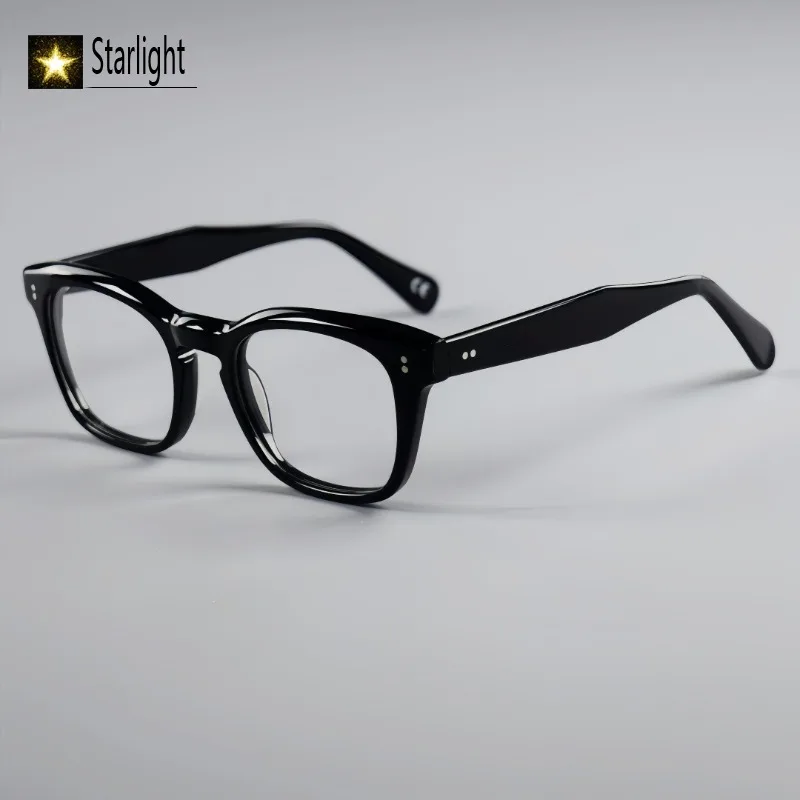 

Thick Acetate Square Black Eyeglasses Frame Men Myopia Fashion Eyeglasses Frames Man Reading Prescription Trendy Women for 145mm