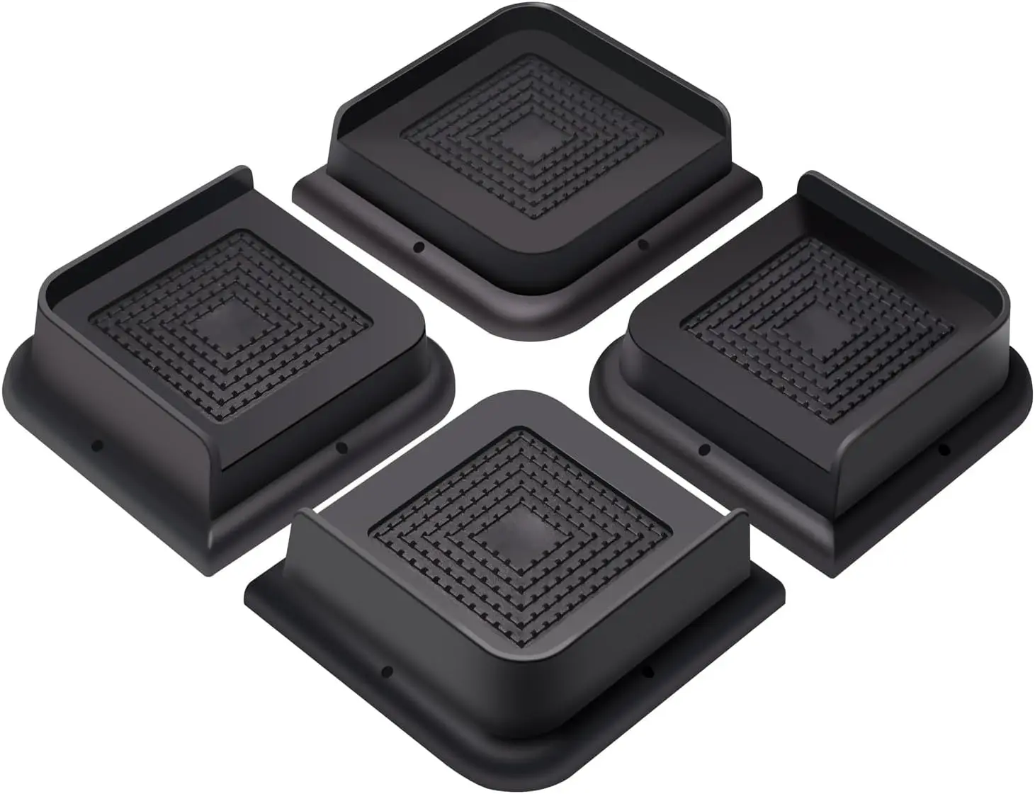 

Bed Risers 1 inch Heavy Duty 4 Pack, L Shape Furniture Risers 1 inch Support 5000LBs, Oversized Bed Lifts Risers for Dorm Beds F