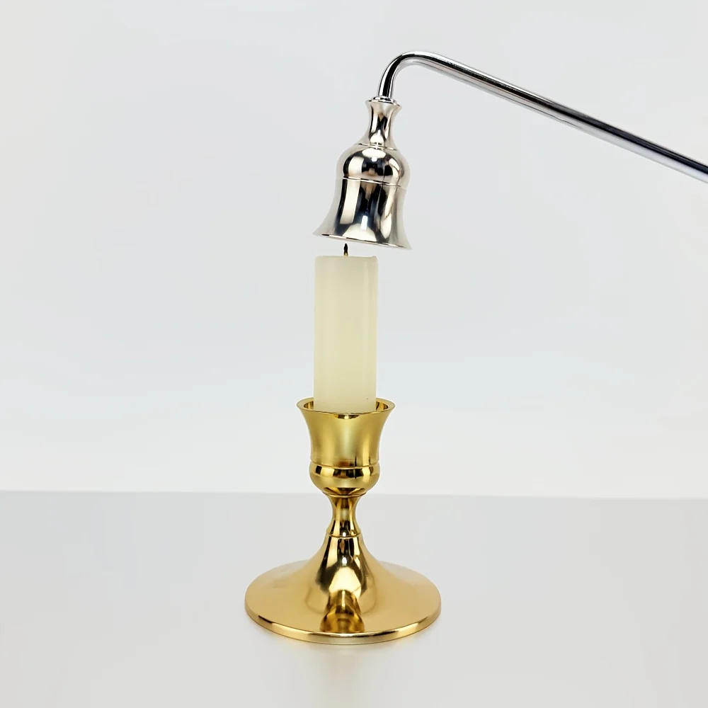1pc Metal Candle Snuffer, Home Kitchen Decor with Handle Aromatherapy Tool, Fire Extinguishing Candle Cover