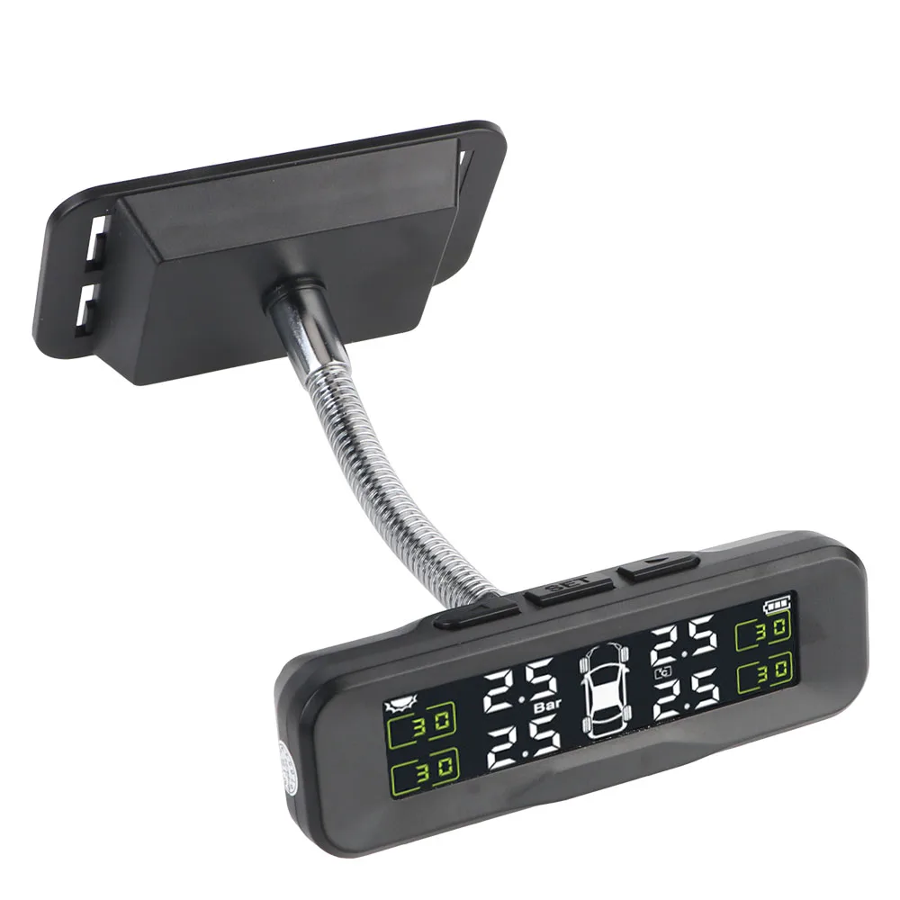 Universal Solar TPMS Car Tire Pressure Monitoring System, externo, interno, ângulo, ajustável, alta precisão