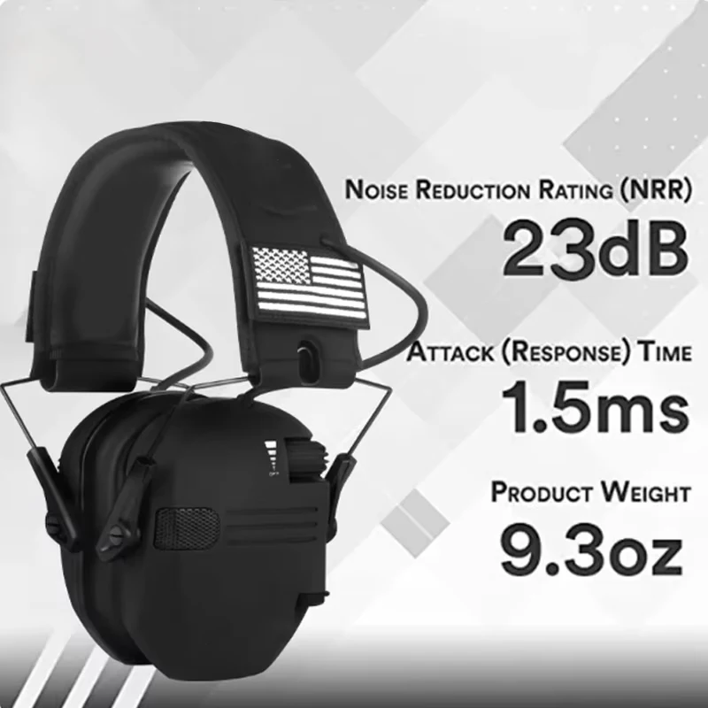 2024 Tactical Electronic Shooting Earmuff Anti-noise Headphone Sound Amplification Hearing Protection Headset Foldable Hot Sale