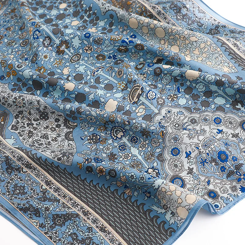 100% Mulberry Silk Scarf Shawl Beach Silk Scarfs Neck Head Women Luxury Brand Print Pashmina Female Long Bandana Foulard Scarves