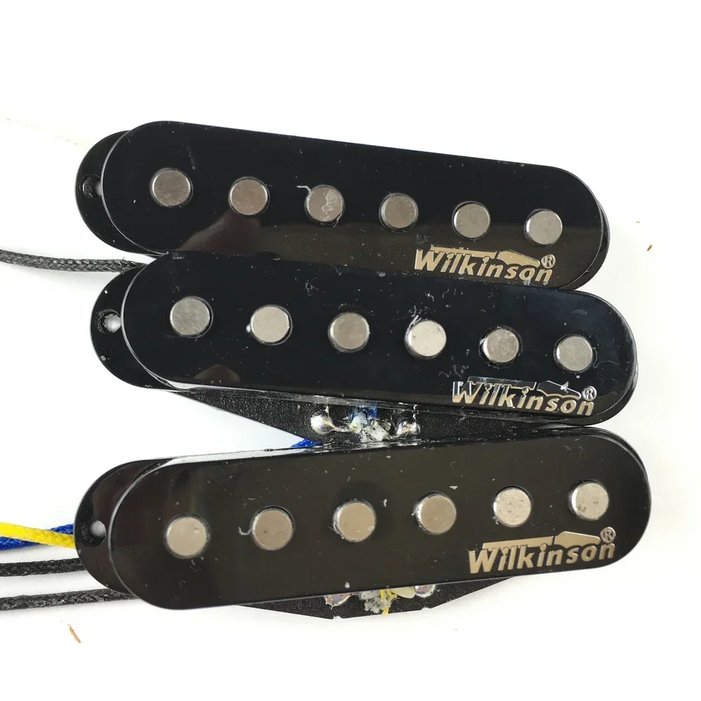 Wilkinson Premium 60's WVS Alnico 5 Single Coil Guitar Pickups 3PCS Black Pickups Set for ST Electric Guitar Made in Korea