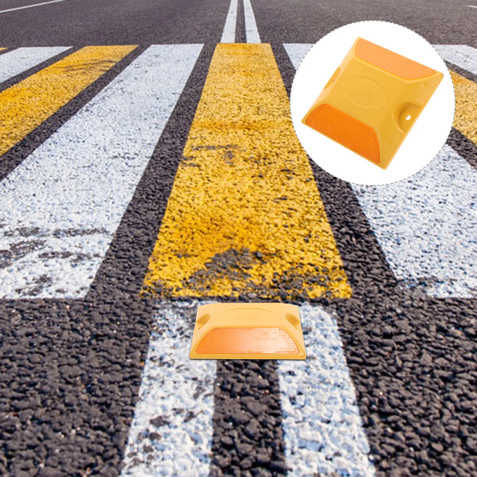 4 قطعة ترصيع الطريق العاكسة المزدوج علامات الرصيف المتينة للطرق السريعة الأرصفة الممرات علامات المرور السلامة على الطرق #2