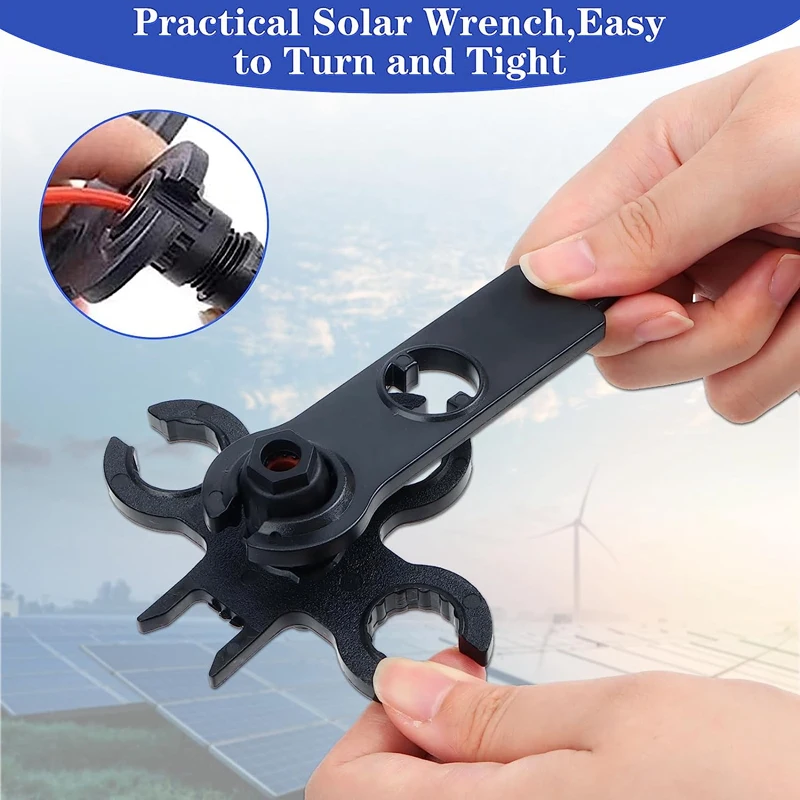 Alicate de friso solar conjunto de friso para cabo fotovoltaico de painel solar 2.5/4/6mm2, 6 pares de plugue solar macho/fêmea