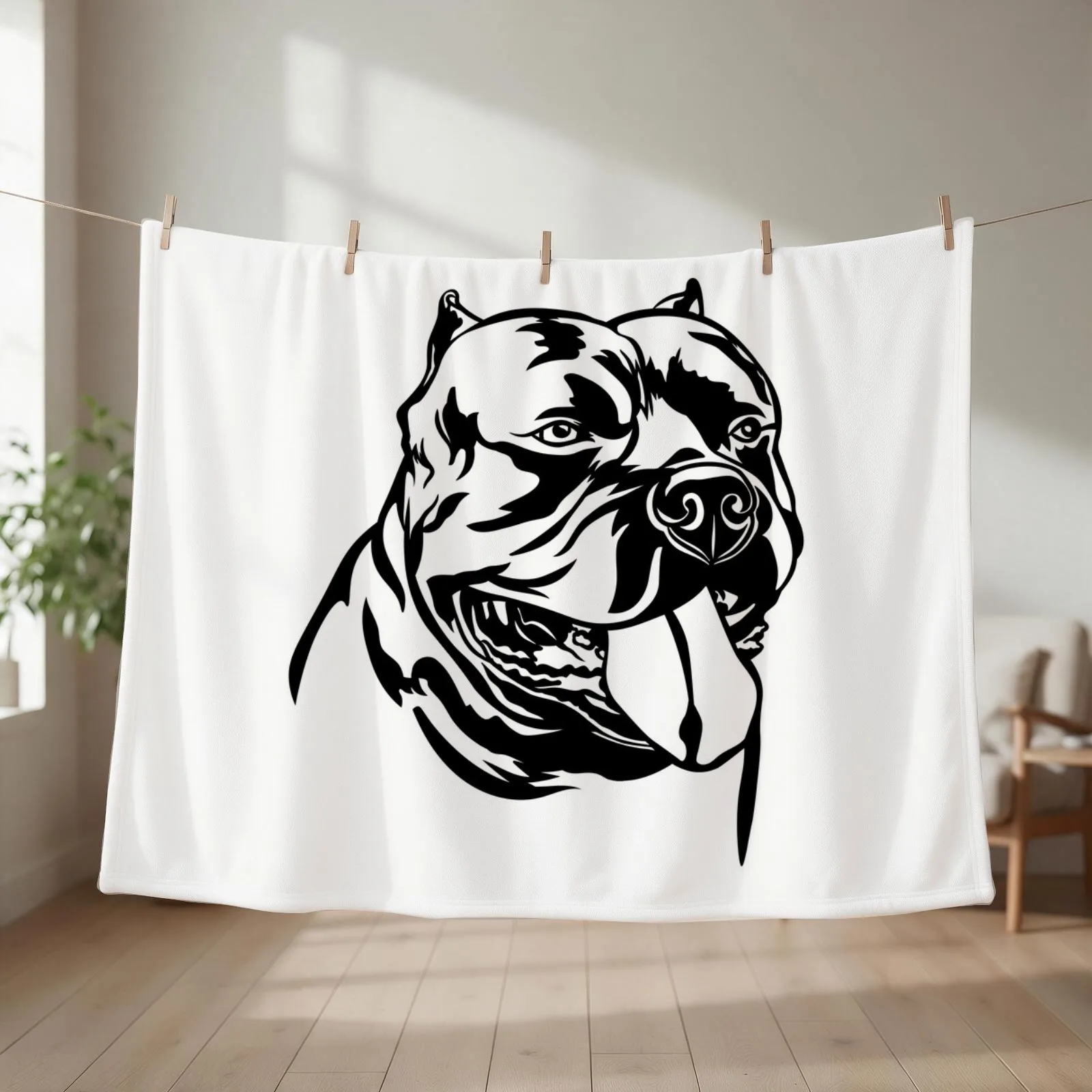 American Bully - Gifts for American Bully Owners Throw Blanket couch cozy soft plush fuzzy picnic outdoor blanket