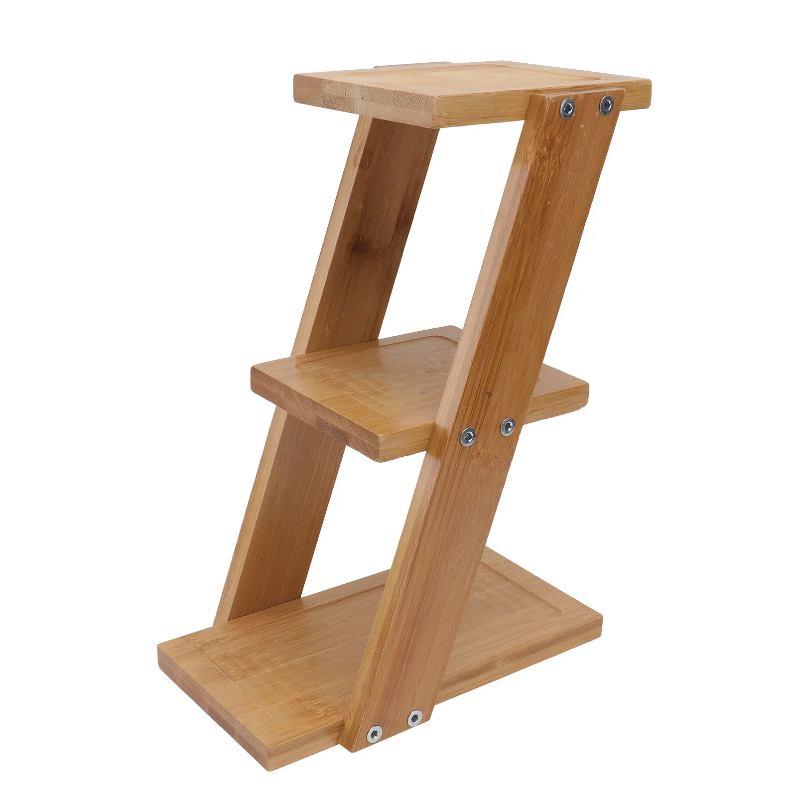 

Bamboo Wood Flower Rack 3 Tiered Shelf Indoor Plants Vertical Planter Stand Display Holder Durable Multi Purpose Home Office