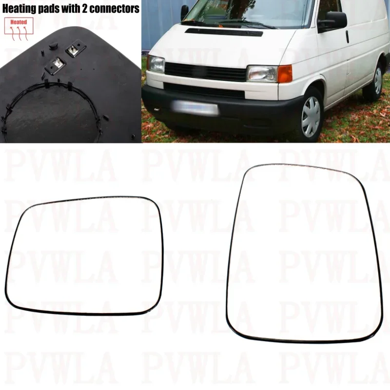 For VW T4 1992 1993 1994 1995 1996 1997 1998 1999 2000 2001 2002 2003  Pair Heated Rearview Mirror Glass
