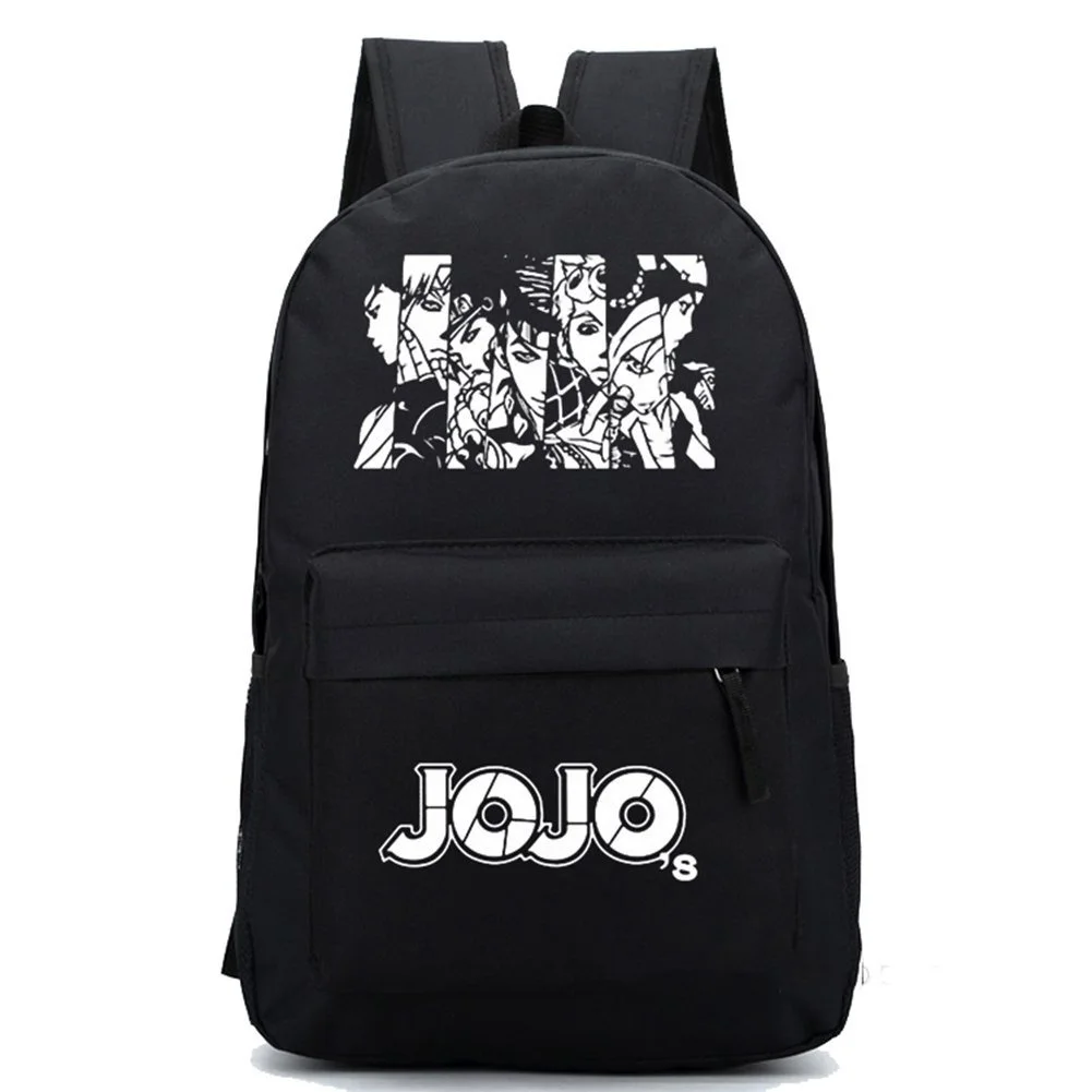 Tas punggung Cosplay Manga tas petualangan aneh Anime JOJO dengan Logo JOJOs tas sekolah D