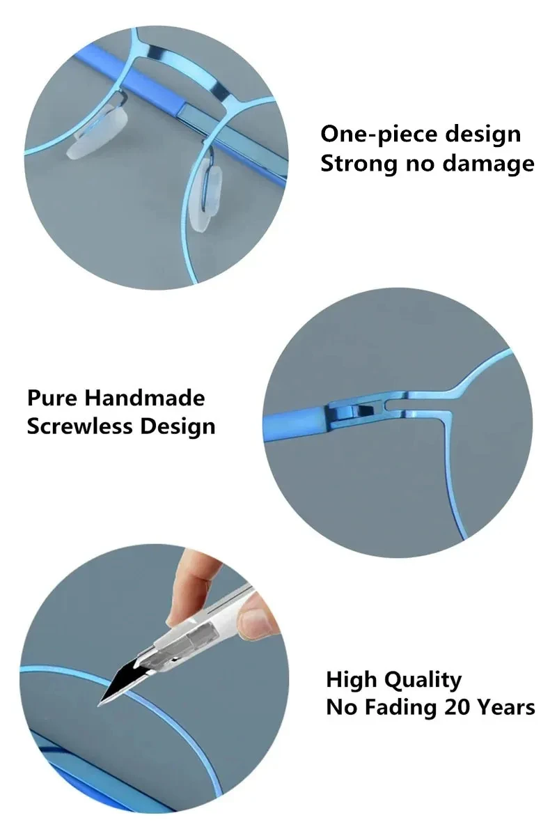 Unique Designer Screwless Glasses Frame Men Women Fashion Ultralight Germany Brand No Screw Eyeglasses Top Quality Spectacle