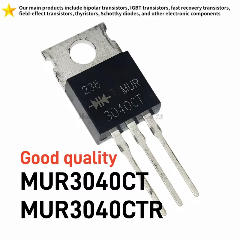 10PCS Good Quality MUR3040CT MUR3040CTR TO-220 Co Negative, Co Positive, Fast Recovery Rectifier Diode