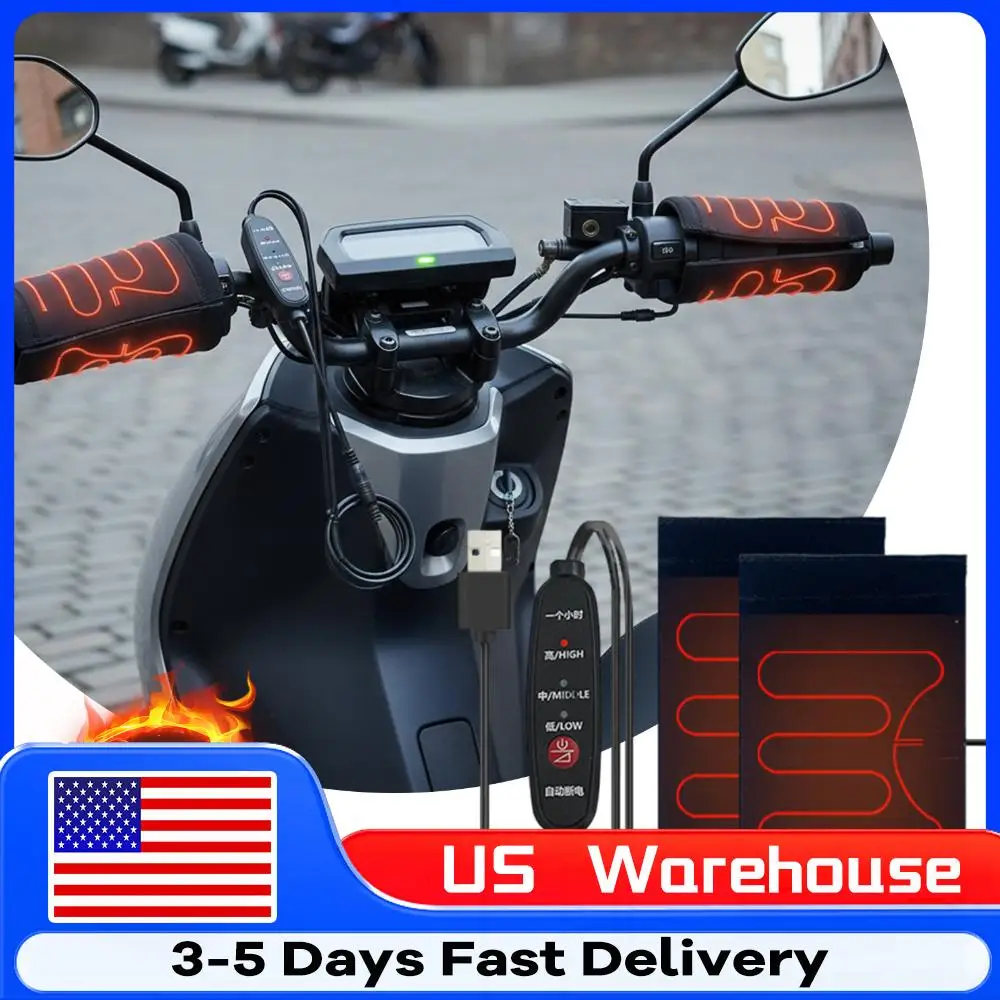 

Нагреватель для руля 5В с защитой от скольжения и автоотключением, термочехол на руль с 3 режимами нагрева для зимней езды на велосипеде, защитное снаряжение