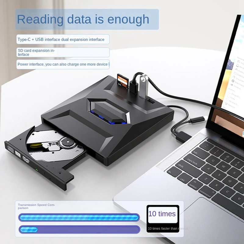 HOT-USB 3.0 Type C External CD DVD RW Drive DVD Writer Portable DVD Writer Disc Super Drive for Laptop