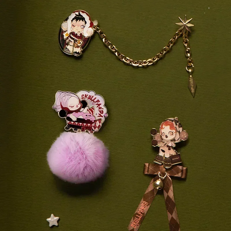 

POPMART SKULLPANDA Tell Me What You Want' Series, милая аниме-фигурка, слепая коробка, загадочные подвесные украшения, игрушка-кукла для коллекционеров