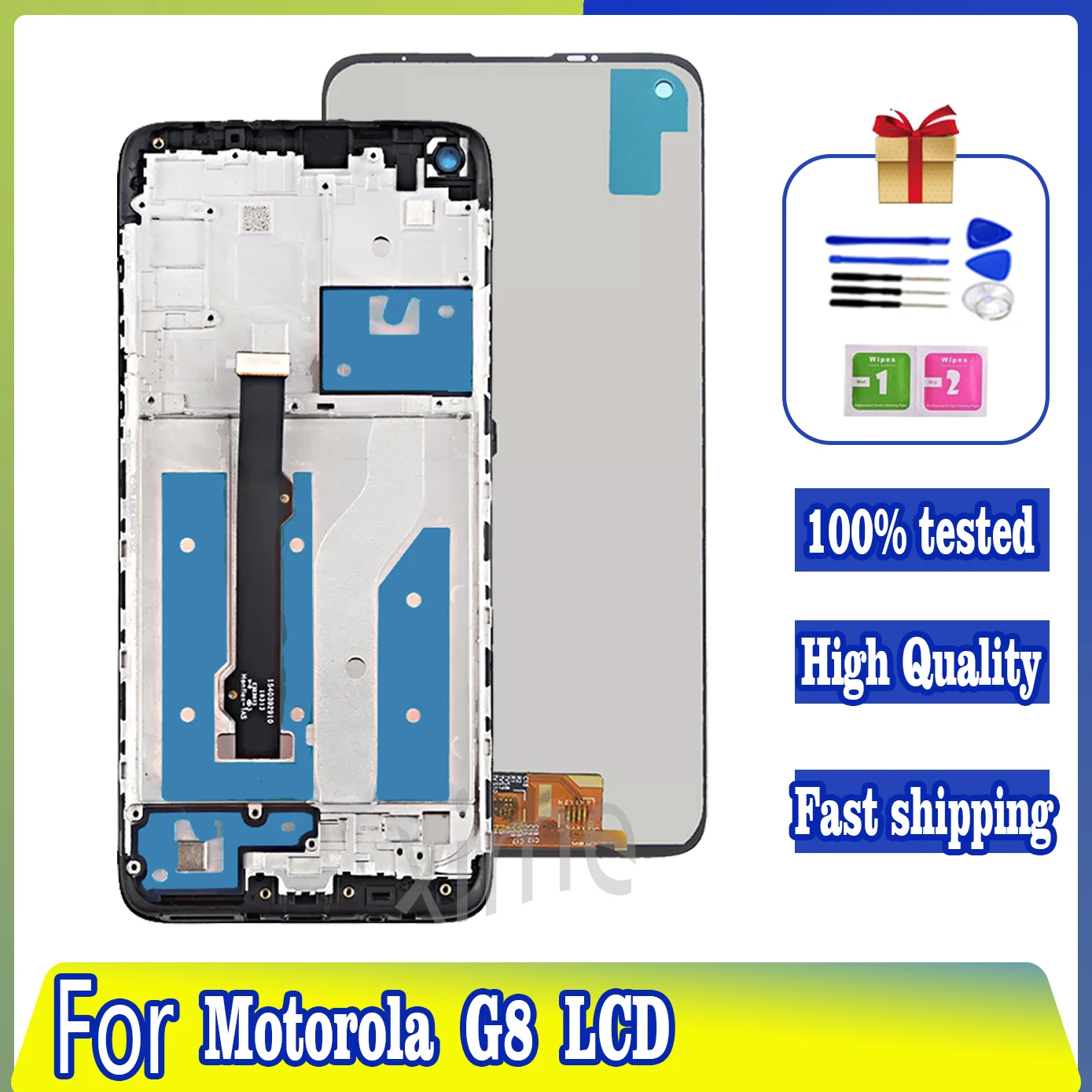 

AMOLED For Motorola MOTO G8 XT2045-1 XT2045-2 XT2045-5 LCD For MOTO G8 XT2045 Screen Digitizer Screen Display Touch With Frame