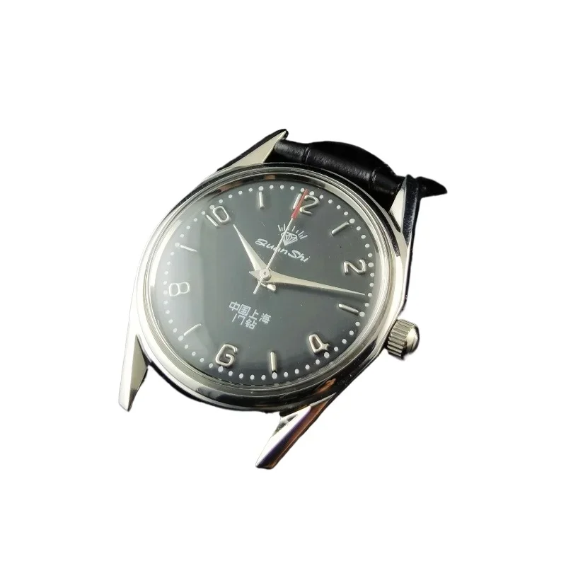 Shanghai Diamond brand watch mechanical watch manual winding old retro watch 17 diamond 8120 movement