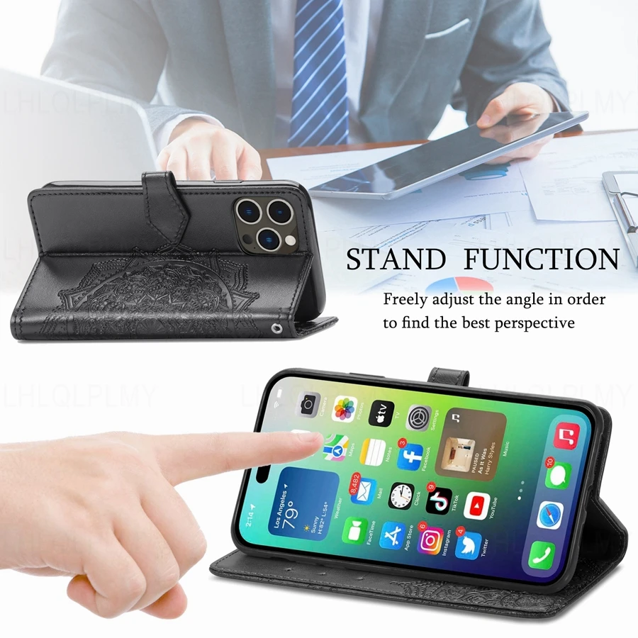 حافظة جلدية على شكل كتاب زهري لهاتف أبل آيفون 16E 16 بلس برو ماكس لهاتف آيفون 16 E 16plus 16pro غطاء قلاب