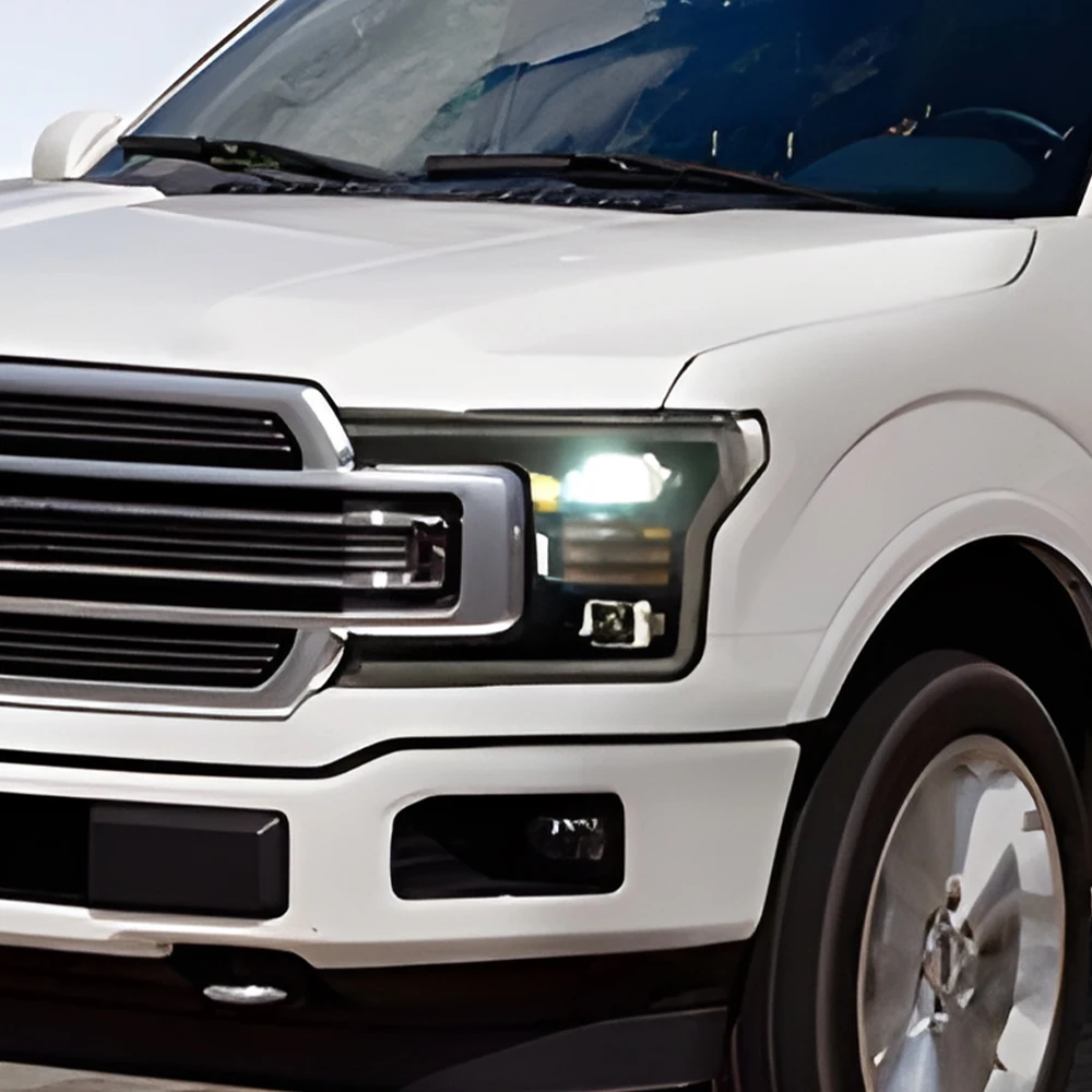 

Для Ford Raptor F150 2018-2019 Обновление 2, линзы проектора Plug and Play, автомобильные передние фонари, аксессуары, светодиодные автомобильные фары в сборе