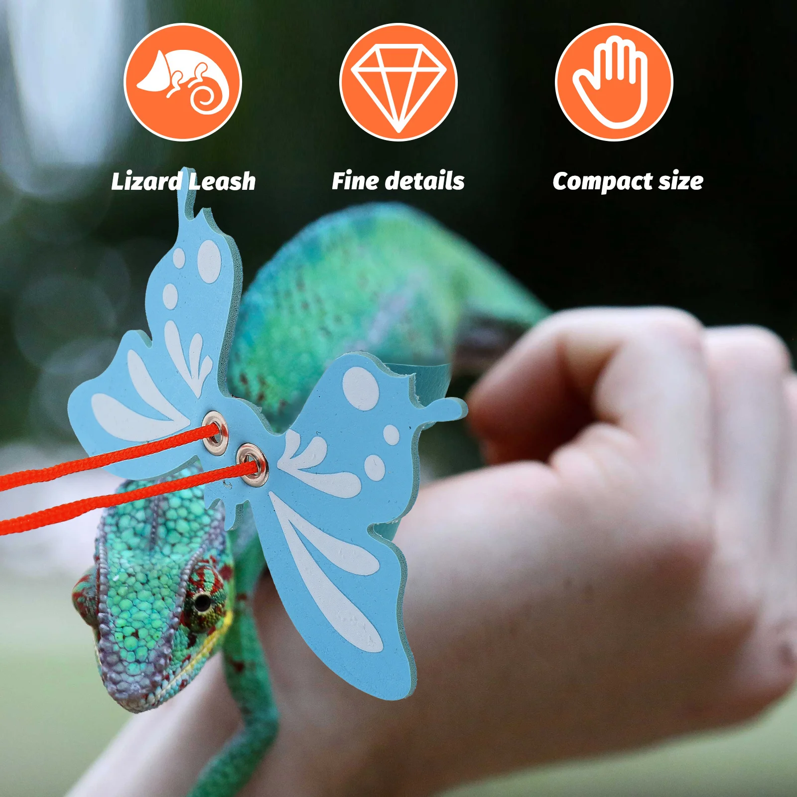 

1Set Lizard Leash Lightweight Adjustable Harness for Bearded Dragon Gecko Reptile Pet Walking Outdoor Traction Rope Harness Kit