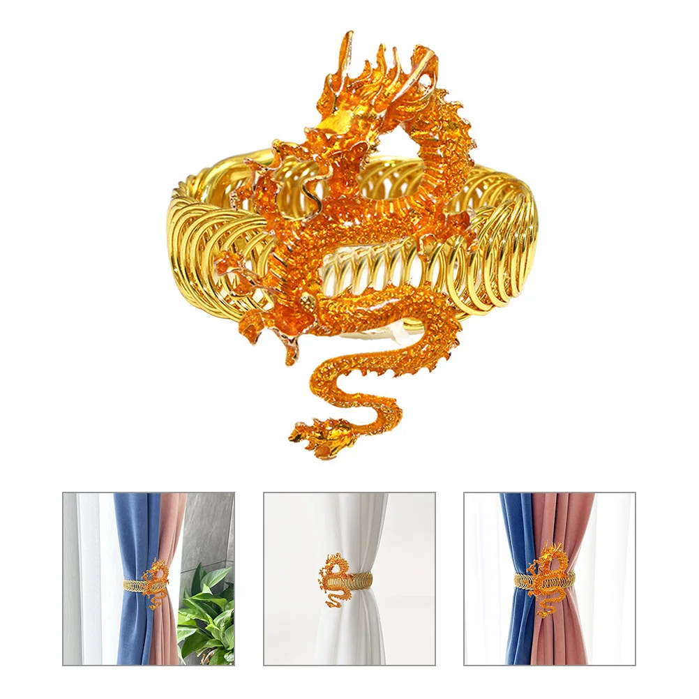 

Metal Curtain Buckle with Dragon Design Decorative Tieback for Living Room Year of Dragon Curtain Fixing Holdback Accessory