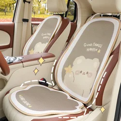 Car Cushion Breathable Ventilation Car Honeycomb Cute Brown Bear Summer Cushion Cartoon Four Seasons Universal Car Seat Cushion