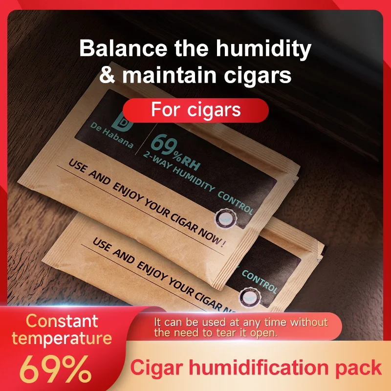 

JOYO Humidor Packets 69% 60 Grams humidity cigar 2-Way Humidity Control Humidor Relative Humidity Packs for Cigar Humidifier Bag