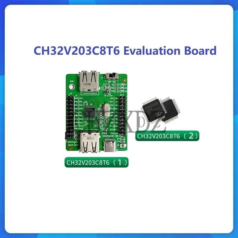 100% Original CH32V203 Evaluation Board EVT System Board MCU Intelligent RISC-V MCU Demo Board CH32V203C8T6