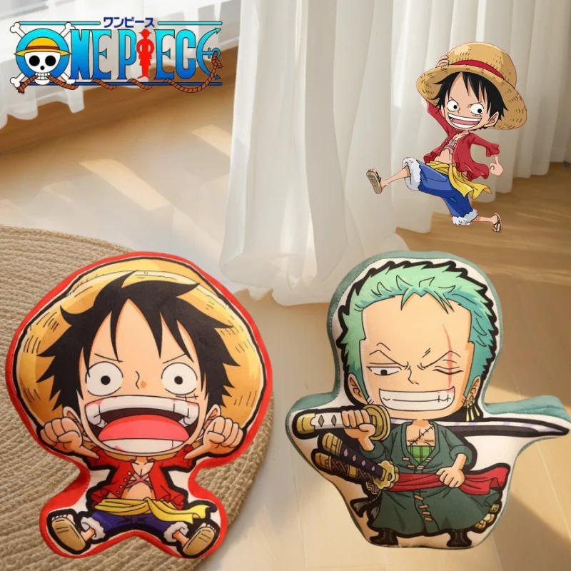 

One Piece Series Luffy Roronoa Zoro New Cute Creative Anime Cartoon Pattern Pillow Fashion Soft Cushion Children's Toy Gift