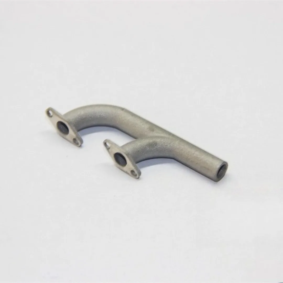 TOYAN Twin cylinder Full Range Exhaust Pipe Muffler Engine Exhaust Smoke Pipe with Screws Metal Parts Model Accessories