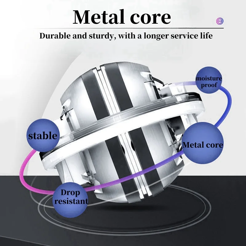 Bola giroscópica de pulso com led, bola giroscópica de partida automática, braço, mão, treinador de força muscular, exercitador de fortalecimento