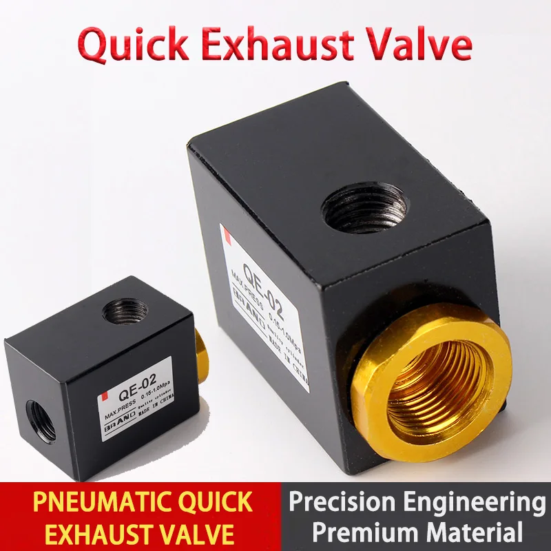 

1pcs Pneumatic Quick Exhaust Valve QE-01 QE-02 QE-03 QE-04 Cylinder Quick Exhaust Valve