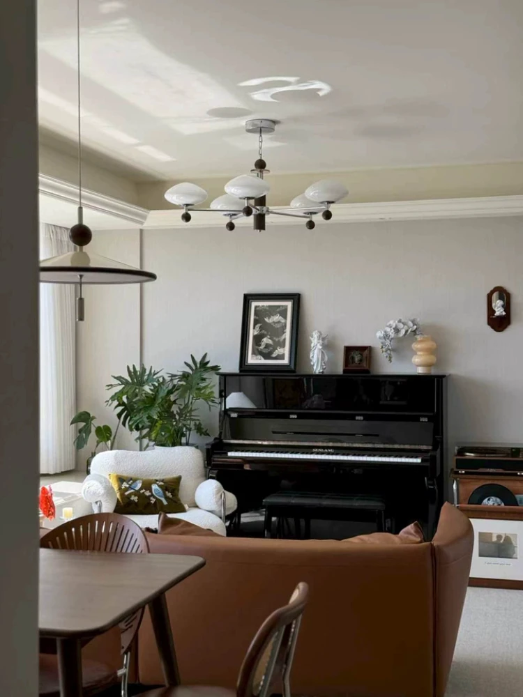 Middle ancient style Bauhaus magic bean living room chandelier French retro living room bedroom dining room chandelier