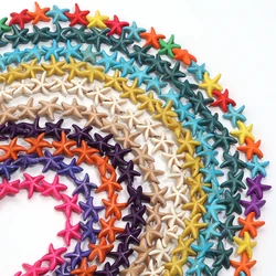 1 Strand 14mm Multicolor Starfish Turquoise Beads Natural Stone Loose Spacer Beads for DIY Jewelry Making Bracelet Necklace
