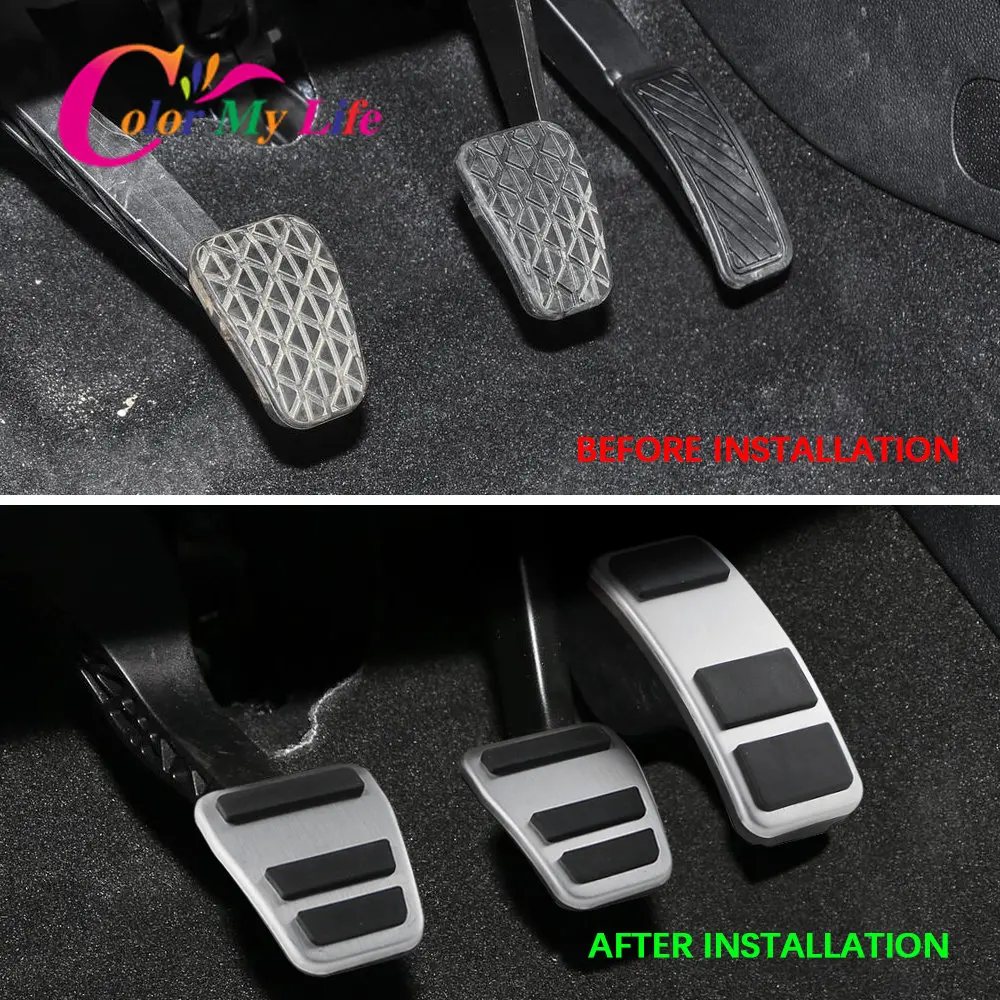 Stainless Steel Gas Brake Pedal Cover for Ford Fiesta MK8 ST Ecosport 2012-2023 Puma 2019-2023 Car Pedals Protection Accessories