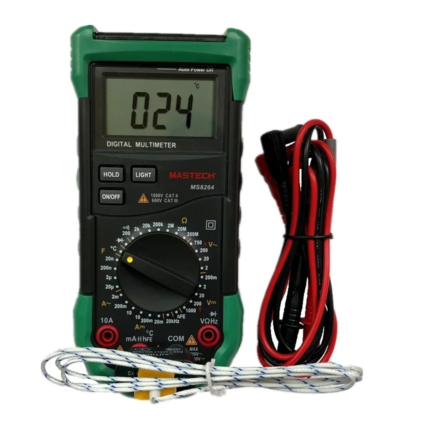 Mastech MS8264 Digital Multimeter Capacitance Frequency Temperature Meter Multimetro Multitester Protection Circuit Anti-Burn