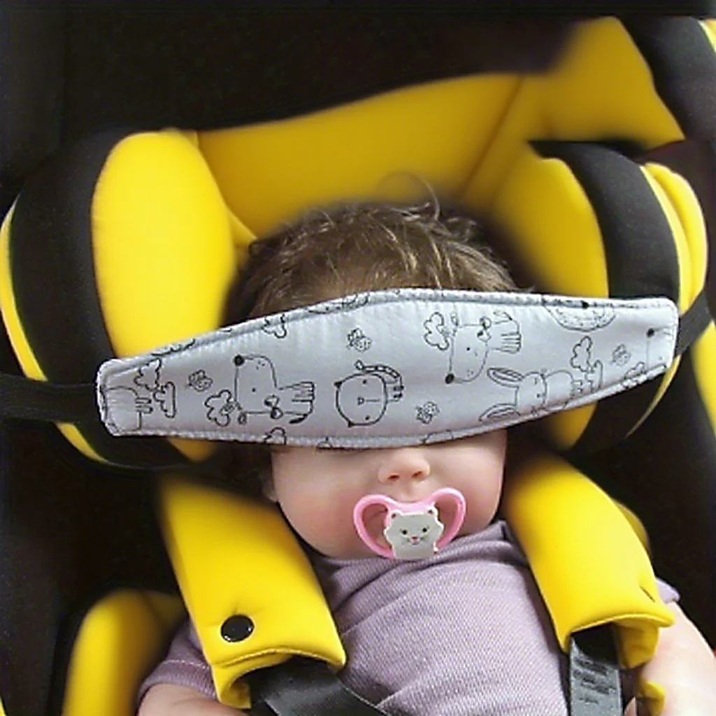 Child Car Seat Head Support, Adjustable Soft Cushion, Baby Travel Sleep Aid Mask, Anti-Shake Design