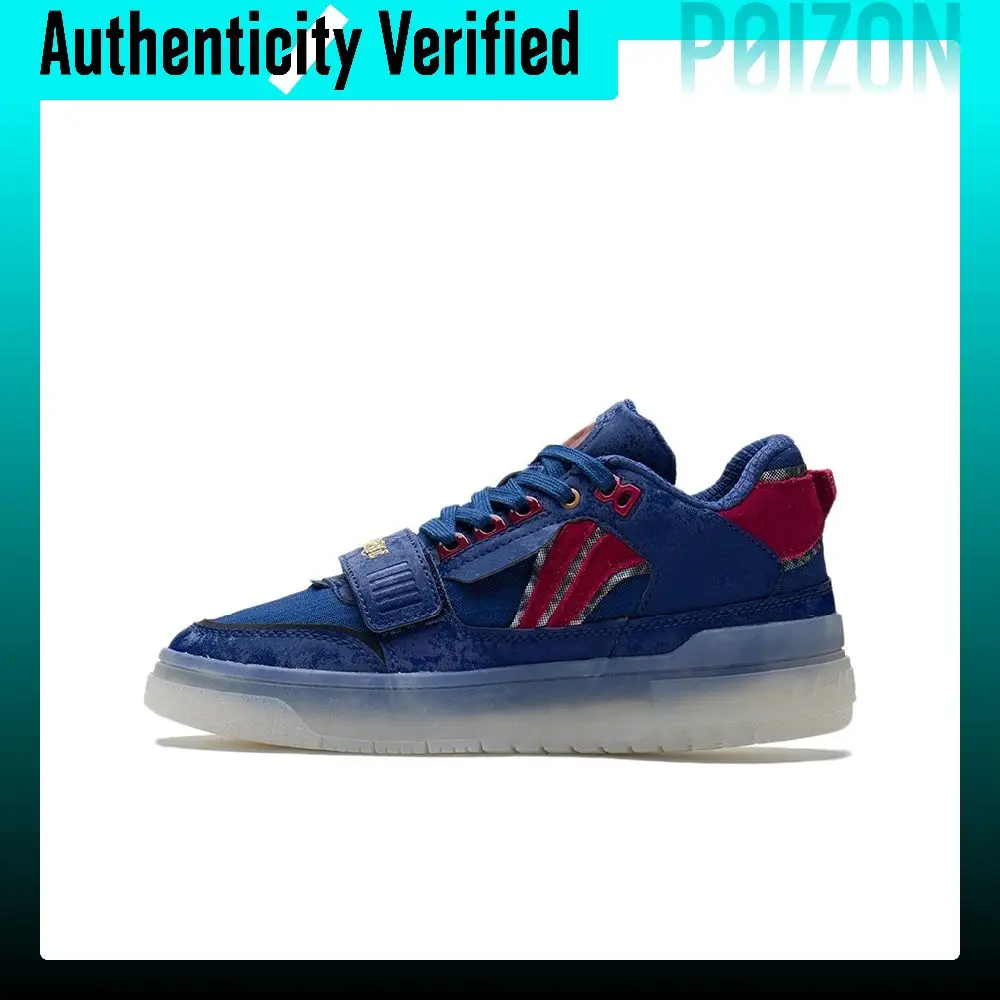 Li Ning Rookie Cushioning Slip Resistant Abrasion Resistant Low top Vintage Basketball Shoes Women's Navy ABCS050-11