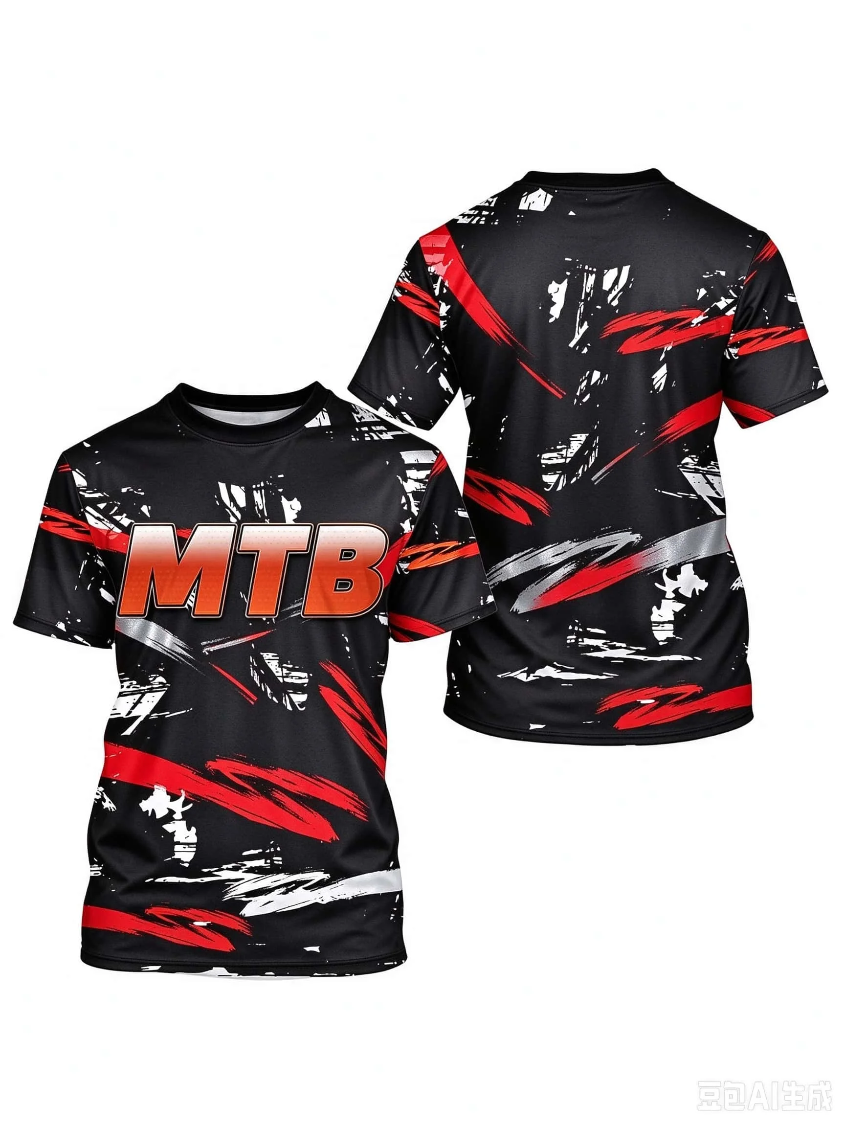 Men's/Unisex 3D-Printed Quick-Dry Short-Sleeve T-Shirt – Suitable for Mountain Biking, Motocross, Outdoor Camping, and Fitness