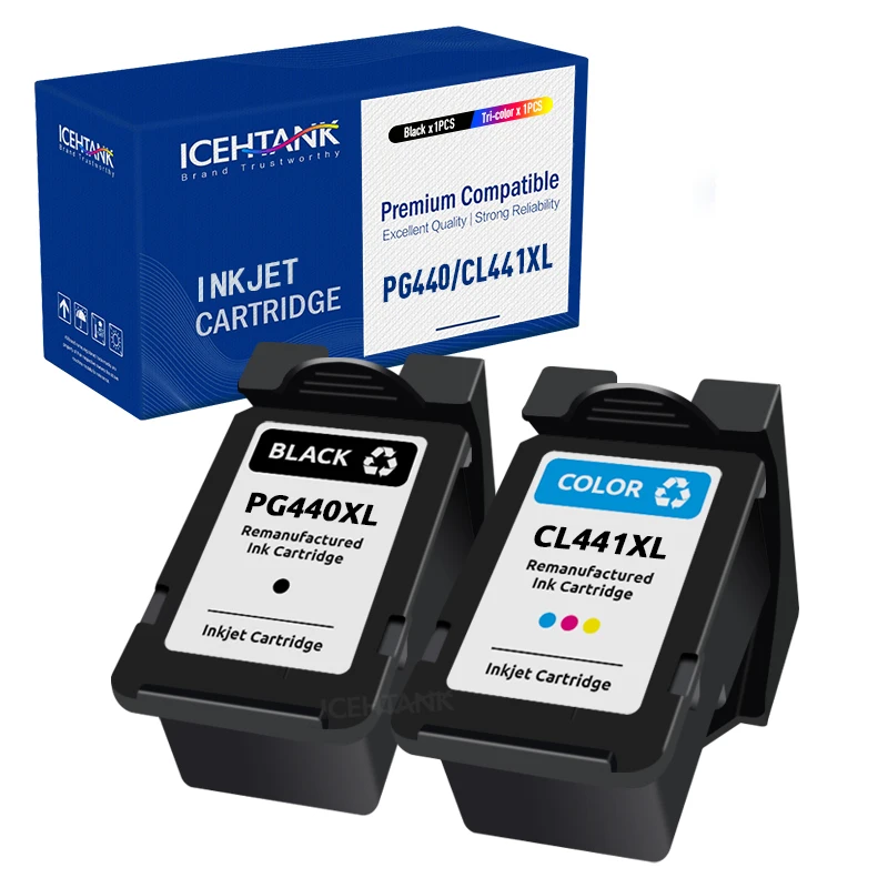 Icehtank For Canon PG-440XL CL-441XL Ink Cartridges PG440 CL441 Replacement For Canon Pixma MG2180 MG2240 MX378 MX438 MX518