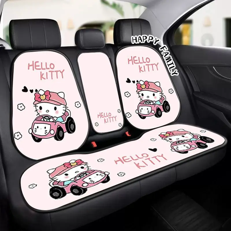 

Sanrio Kawaii Hello Kitty хрустальная бархатная подушка для автомобильного сиденья Kuromi My Melody аниме мультфильм милая универсальная противоскользящая подушка для сиденья