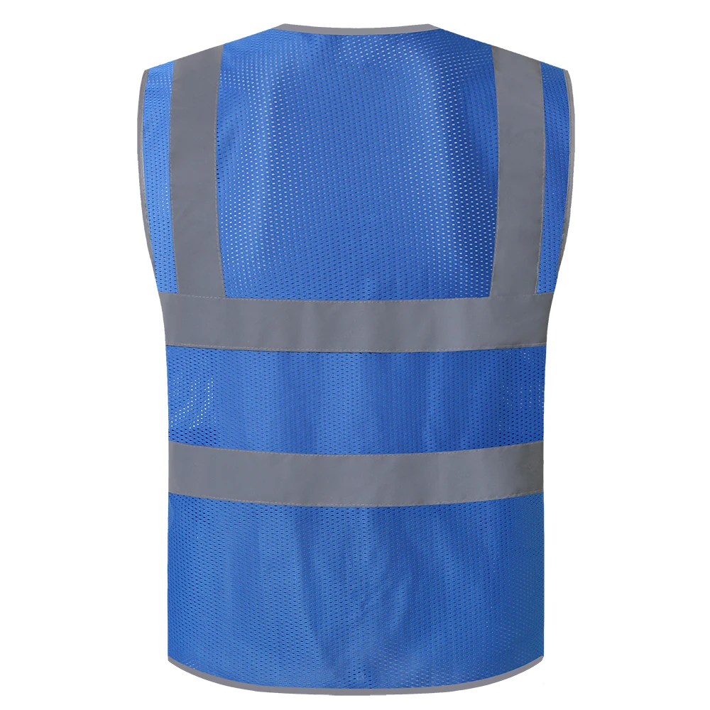 Hi Vis Mesh Safety Vest Reflective Botton Front High Visibility Workwear Work Vest For Men And Women