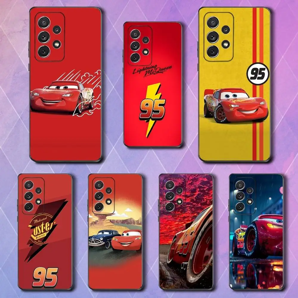 

Flash M-McQueen Red-95 Cars Phone Case For Samsung S25,S24,S23,S22,S21,S20,S10,Ultra,Plus,Lite,FE,Soft Silicone Black Cover