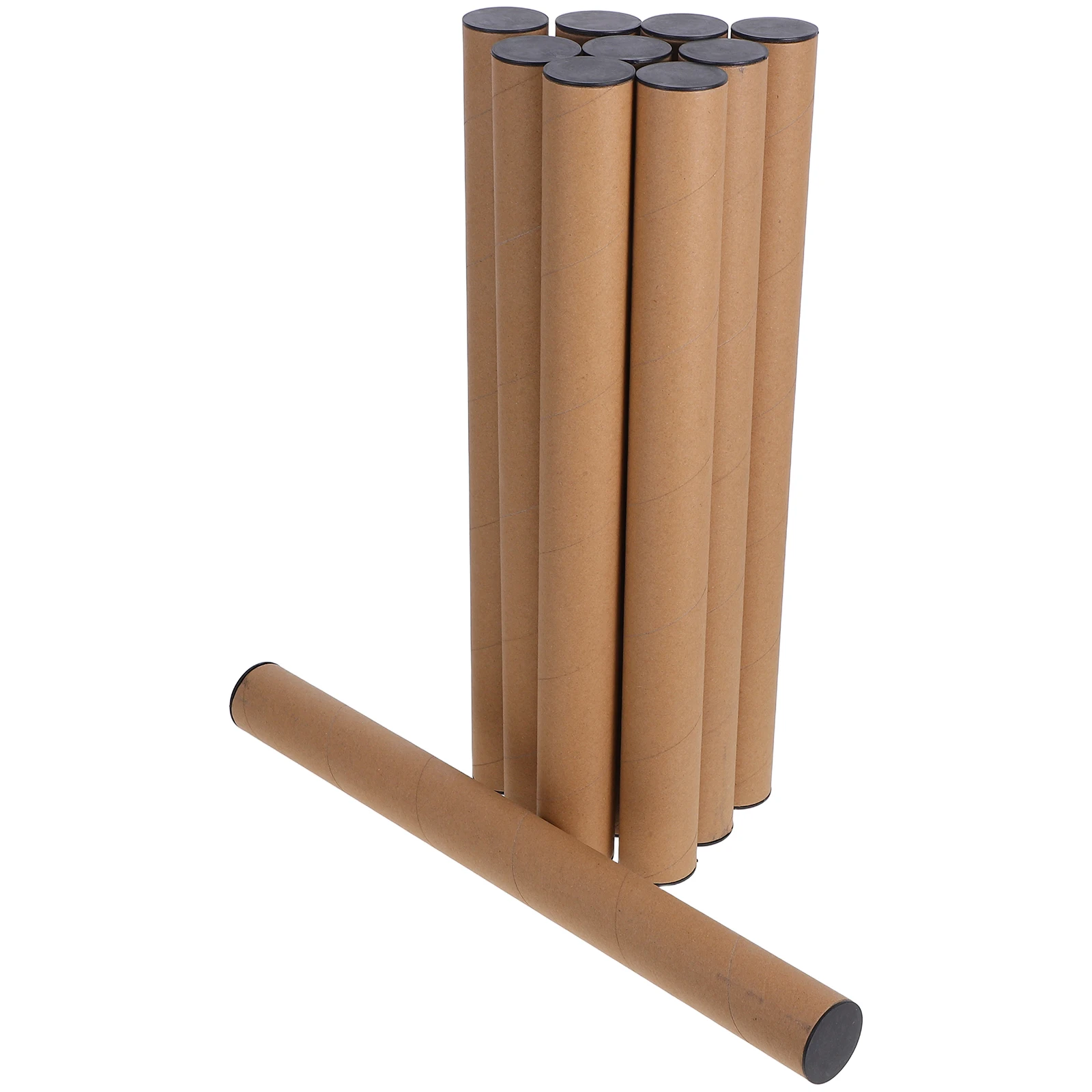

10 Pcs Mail Shipping Paper Tube Artwork Cardboard Poster Tubes Documents Storage Plastic Blueprint
